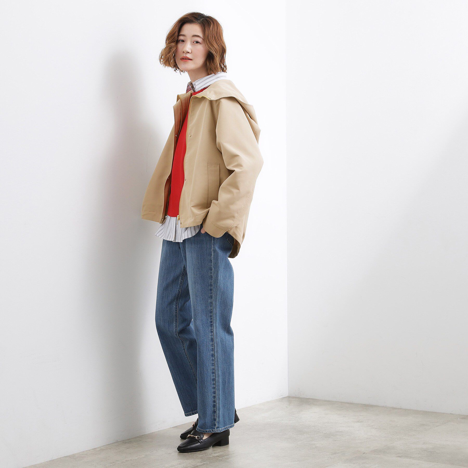 grove「【貴島明日香さん着用】【撥水】きれいめに着こなせるマウンテンパーカ」|ブルゾン・スタジャン|