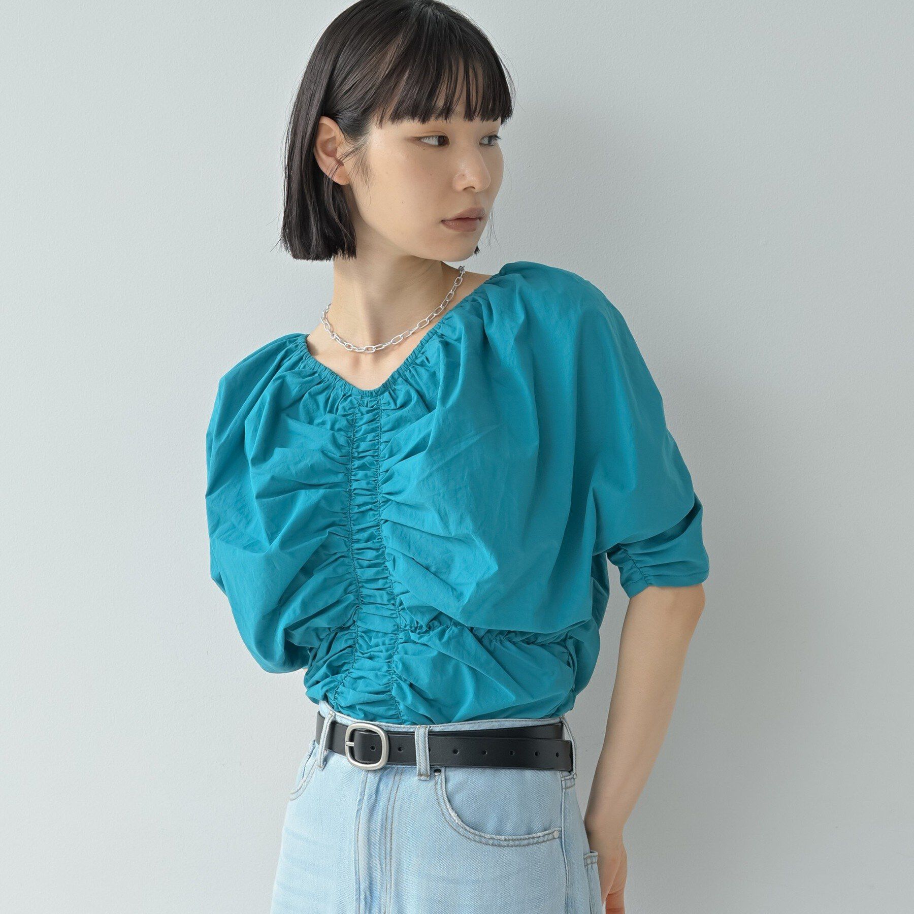 GALLEST「シャーリングオフショルブラウス」|シャツ・ブラウス|
