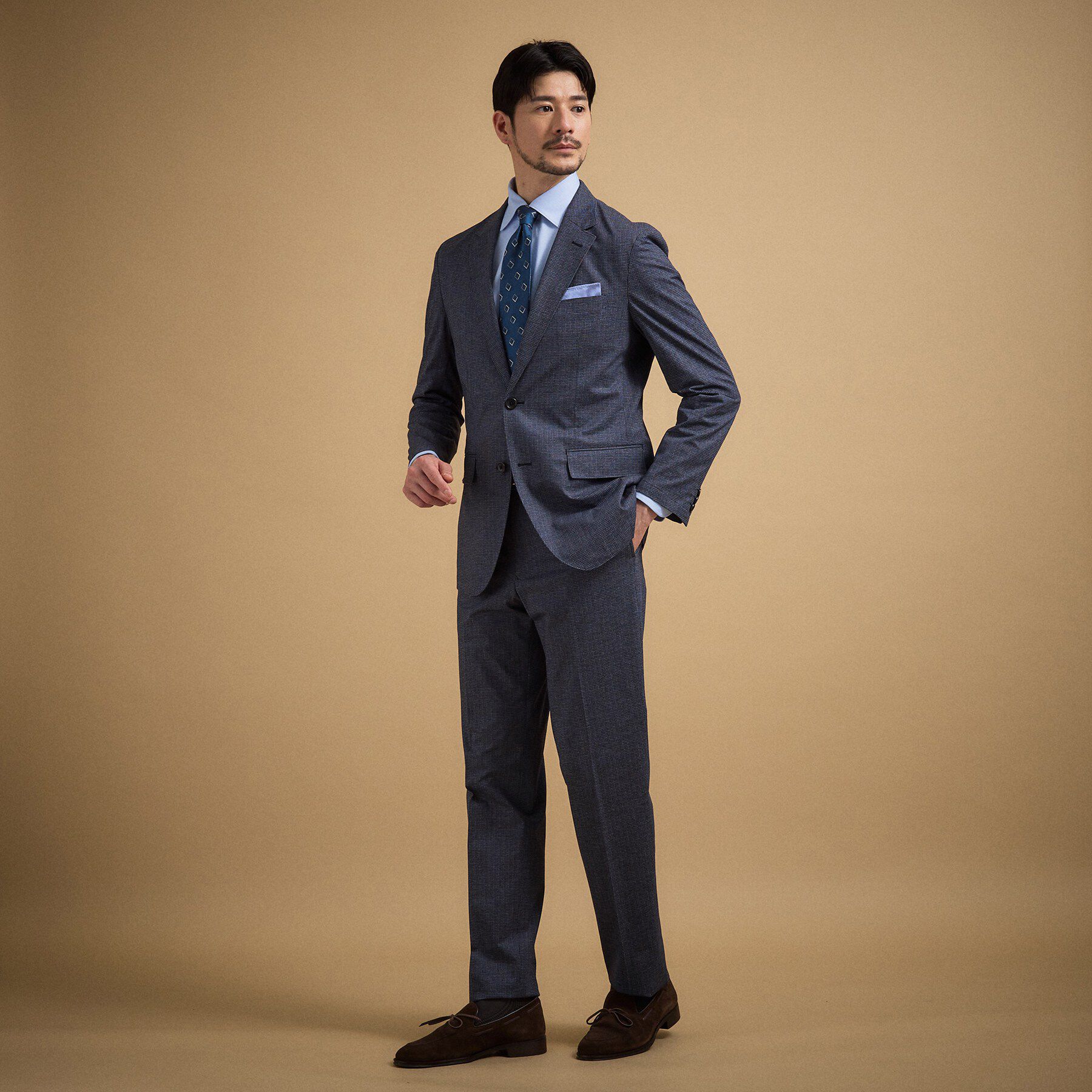 TAKEO KIKUCHI「【通気性】ジャージ千鳥柄 パンツ」|その他|