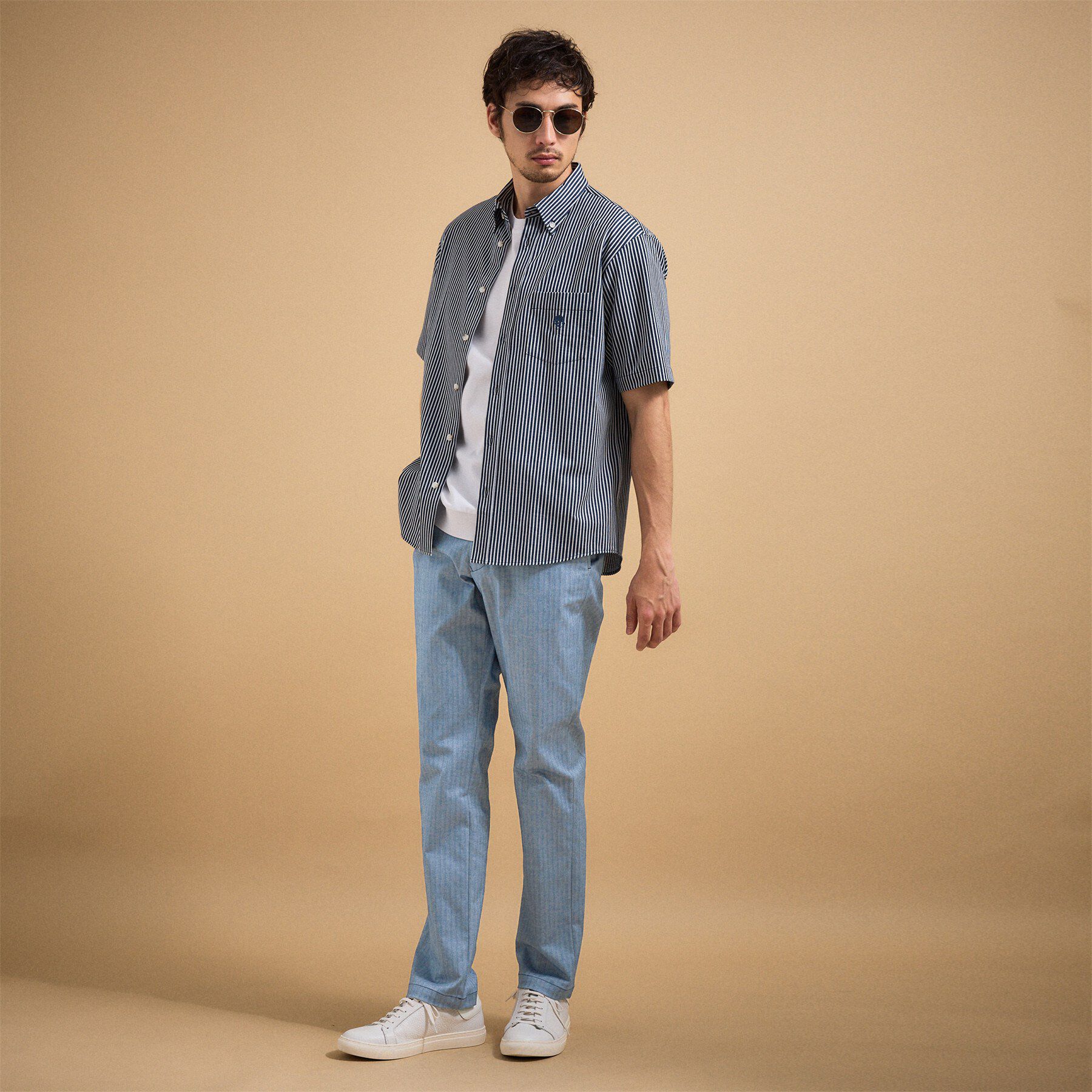 TAKEO KIKUCHI「【銘品】播州織り ヘリンボン ストレートパンツ」|その他|