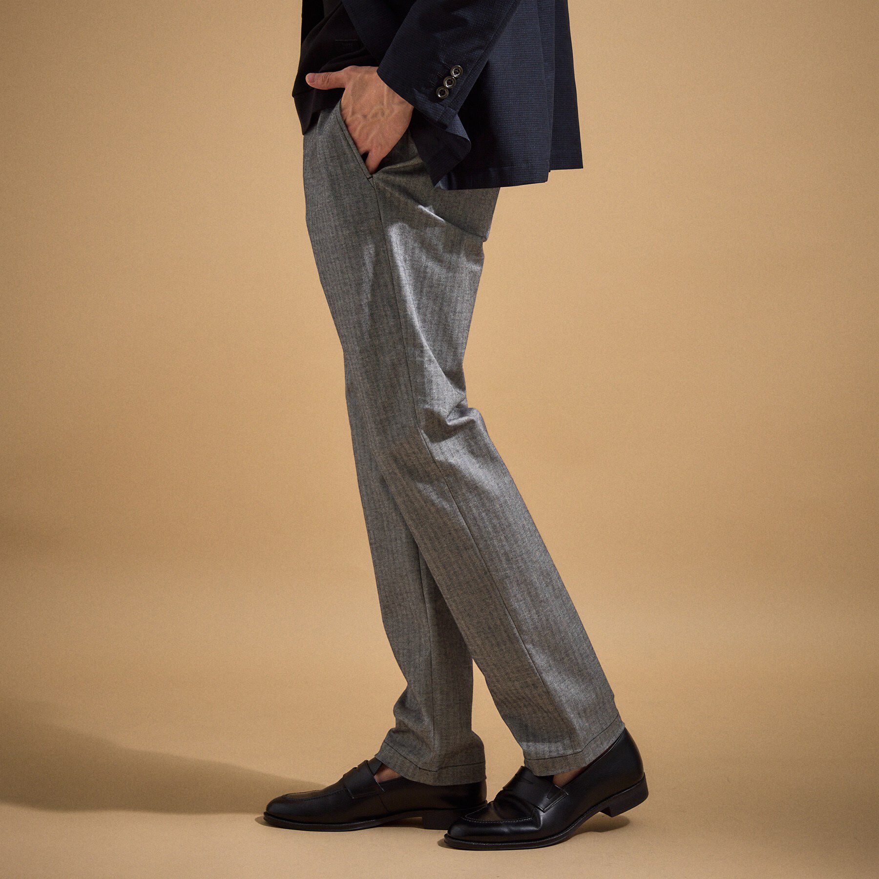 TAKEO KIKUCHI「【銘品】播州織り ヘリンボン ストレートパンツ」|その他|