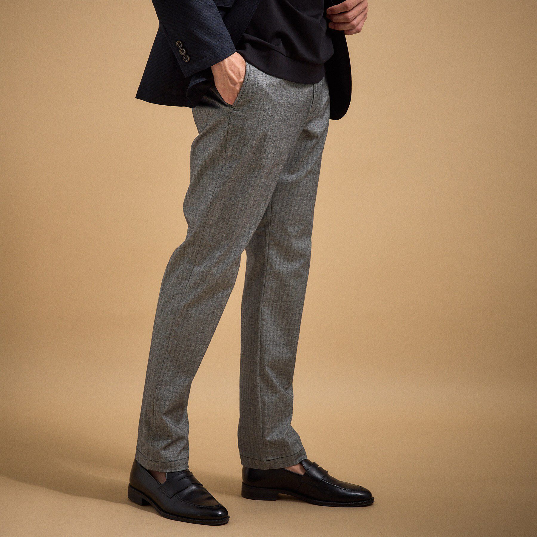 TAKEO KIKUCHI「【銘品】播州織り ヘリンボン ストレートパンツ」|その他|