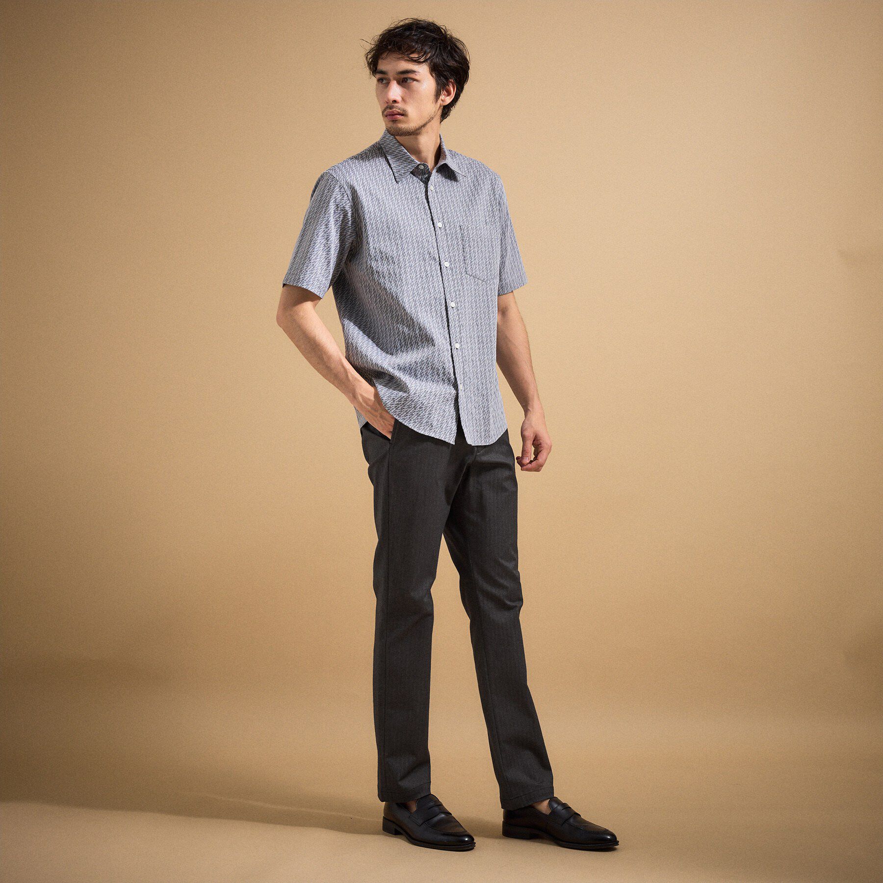 TAKEO KIKUCHI「【銘品】播州織り ヘリンボン ストレートパンツ」|その他|