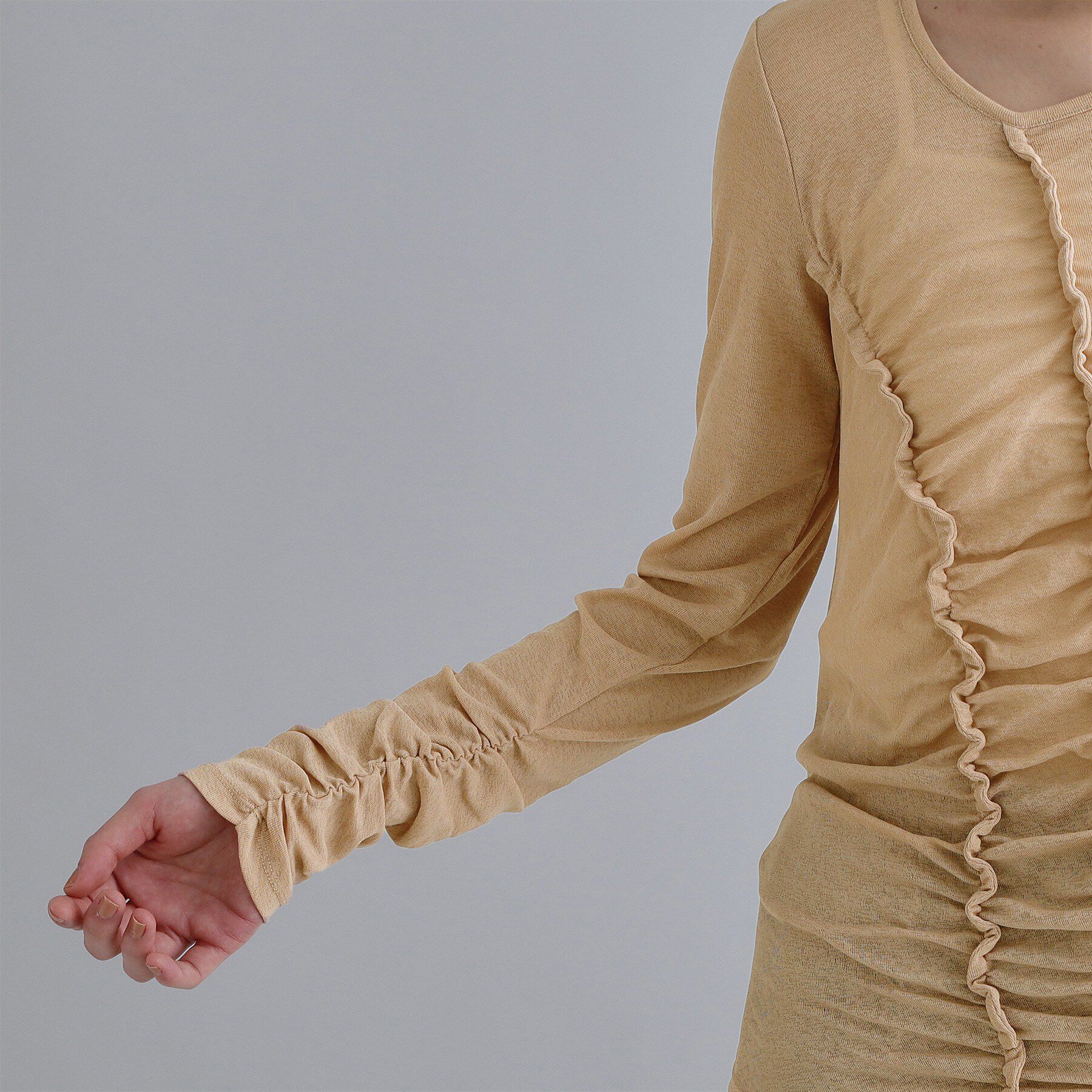 OPAQUE.CLIP「【es】アシンメトリーシャーリング シアーカットソー【洗濯機OK】」|Tシャツ・カットソー|