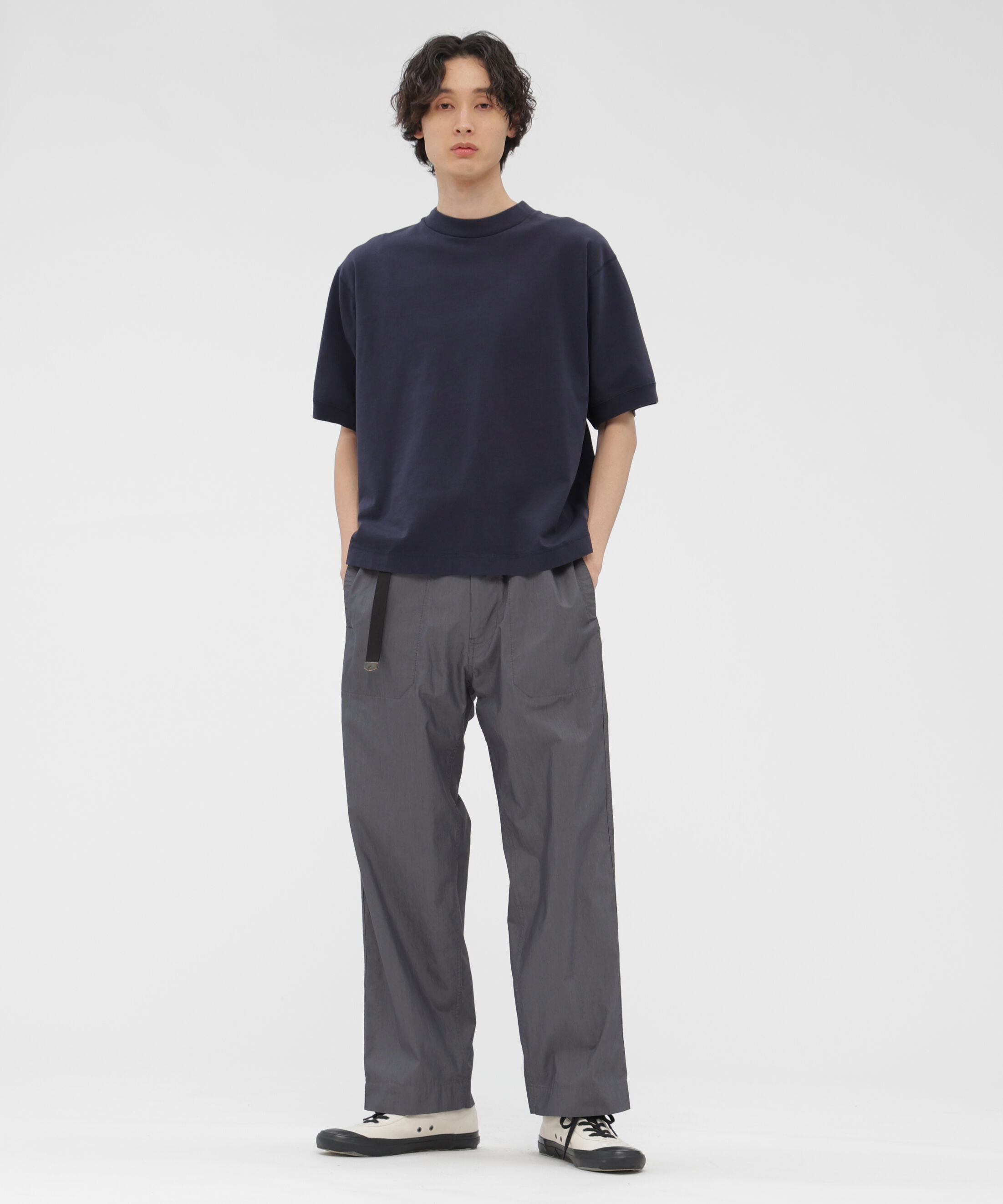 MHL.「GARMENT DYED TOUGH COTTON LINEN JERSEY TOP」|Tシャツ・カットソー|