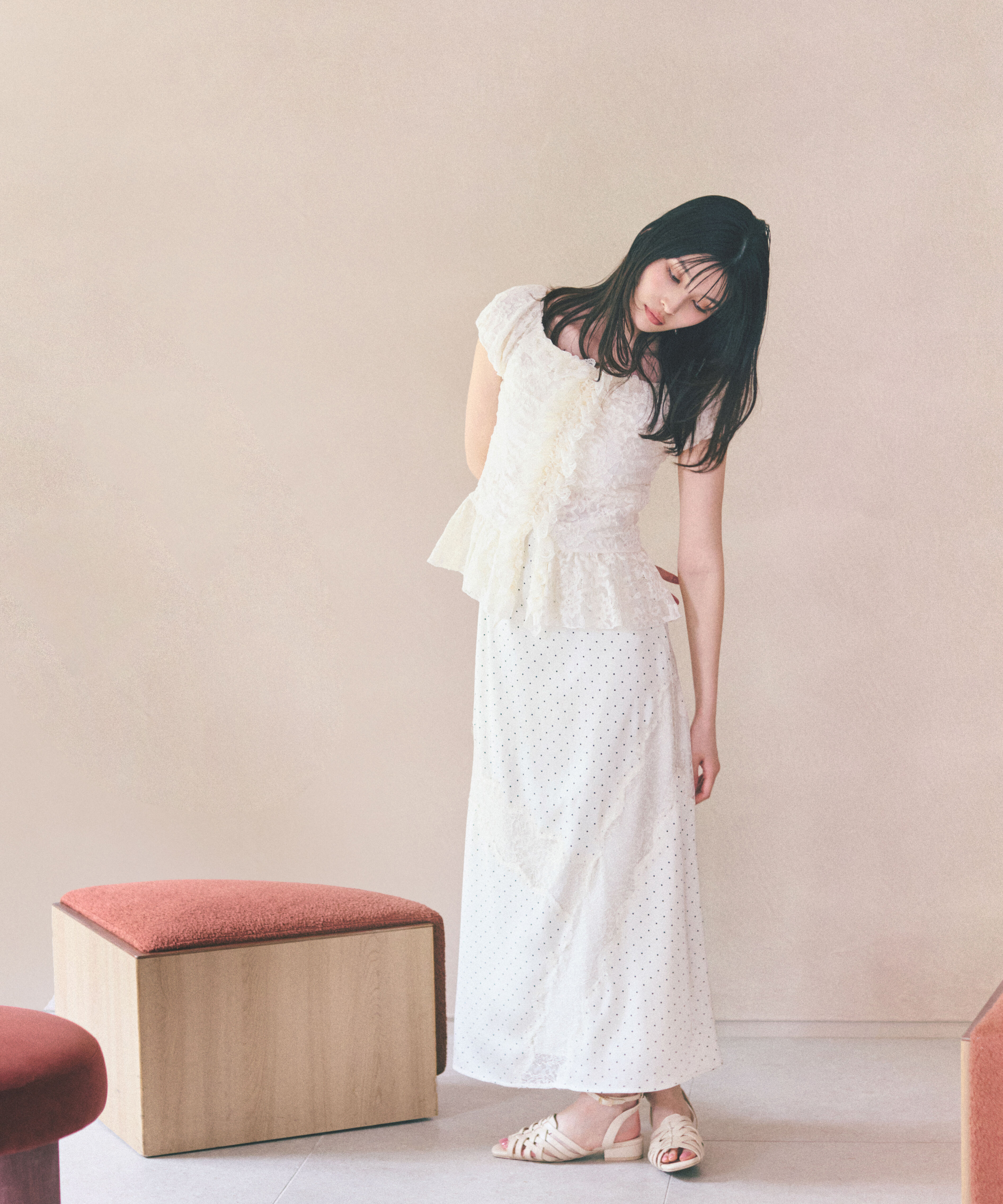 PROPORTION BODY DRESSING「レーストリムスカート 26SS」|スカート|