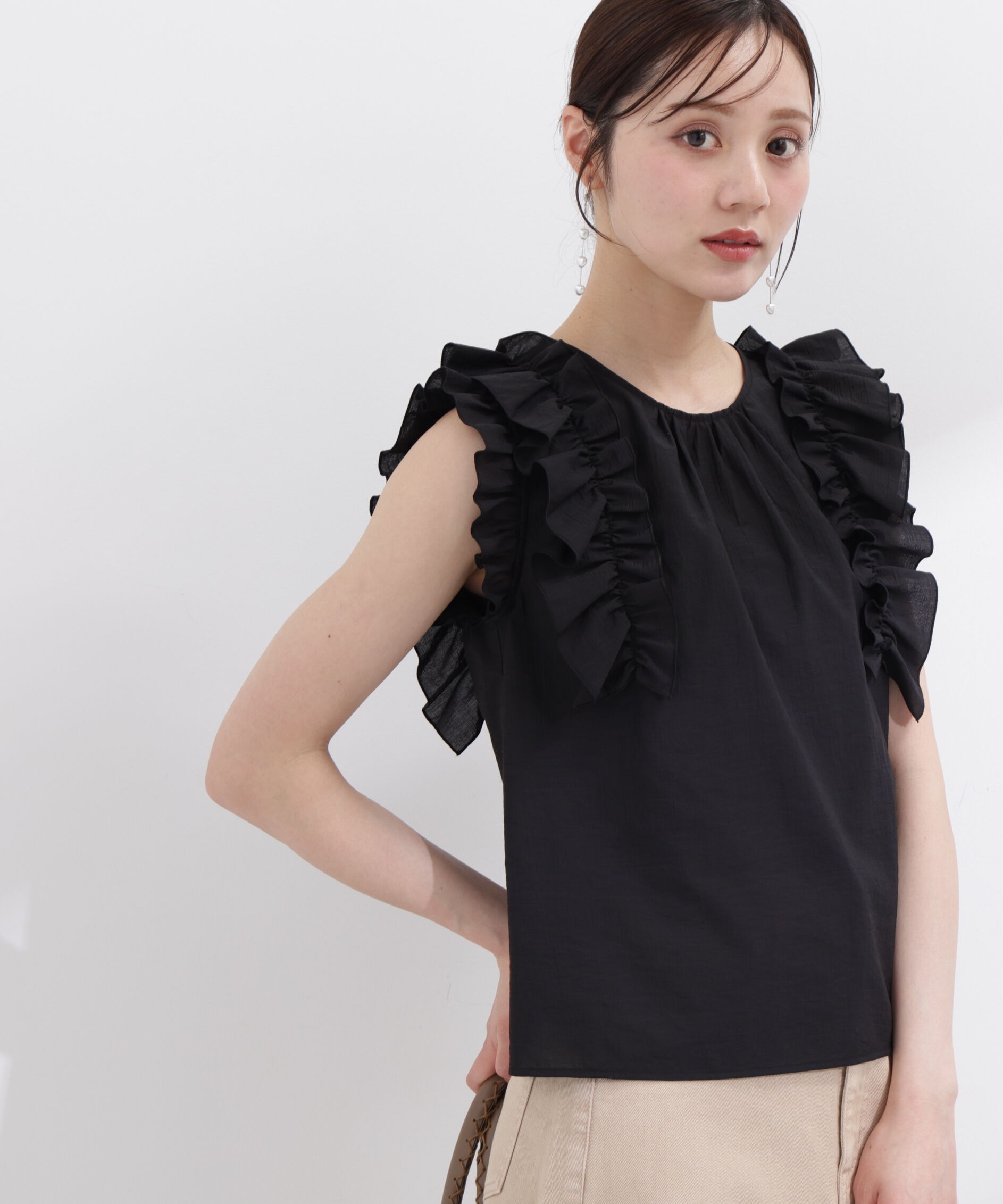PROPORTION BODY DRESSING「ボリュームラッフルブラウス」|シャツ・ブラウス|