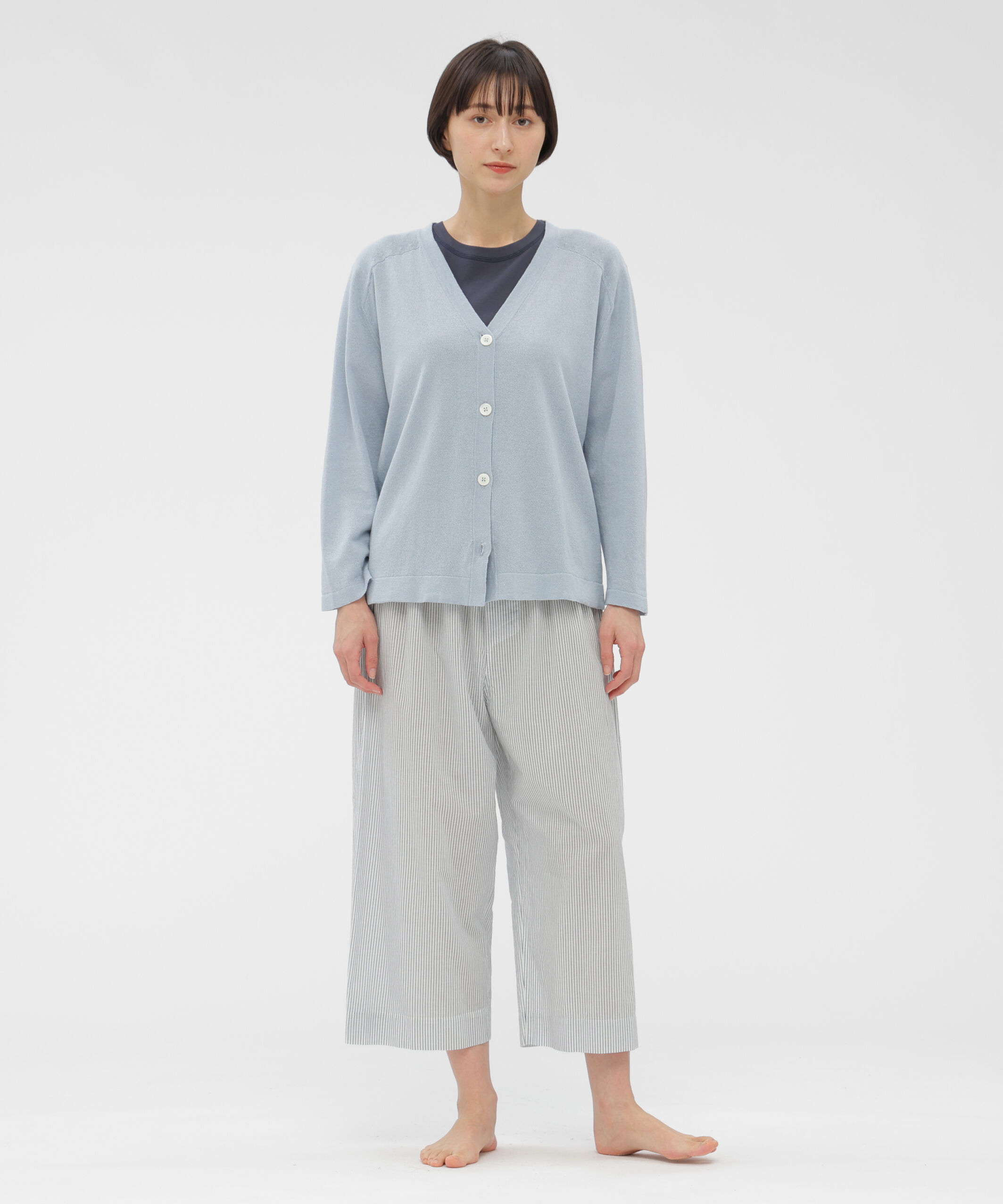 MARGARET HOWELL HOUSEHOLDGOODS「COTTON LINEN MINI STRIPE TROUSERS」|その他|