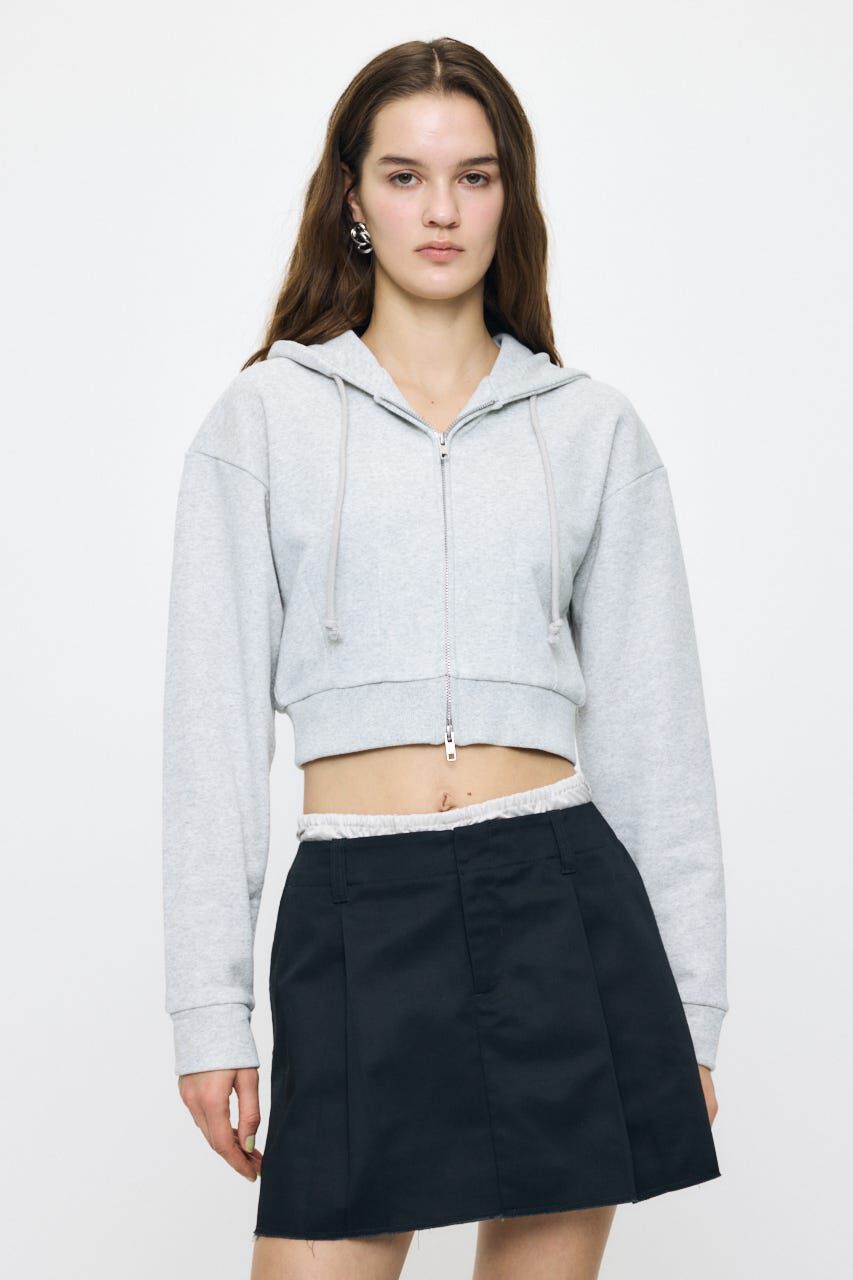 MOUSSY「CORSET ZIP フーディー」|パーカー|T.GRY