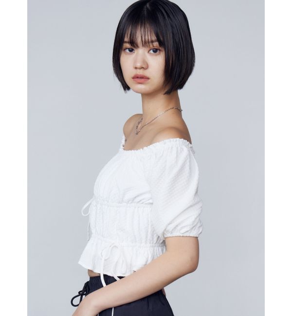EMODA「2WAYギャザーショルダートップ」|Tシャツ・カットソー|