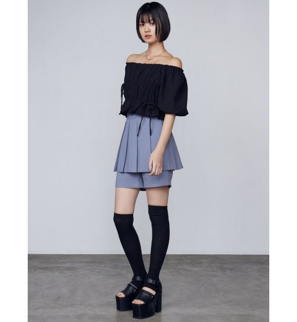 EMODA「2WAYギャザーショルダートップ」|Tシャツ・カットソー|
