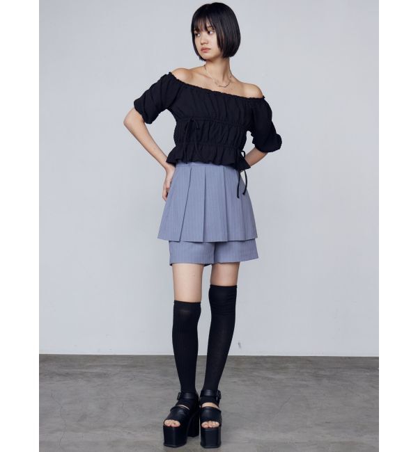 EMODA「2WAYギャザーショルダートップ」|Tシャツ・カットソー|