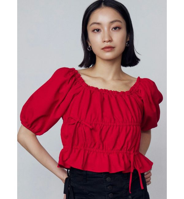EMODA「2WAYギャザーショルダートップ」|Tシャツ・カットソー|