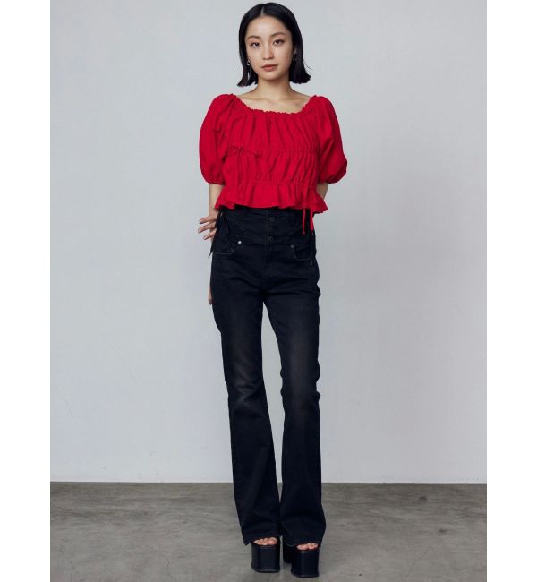 EMODA「2WAYギャザーショルダートップ」|Tシャツ・カットソー|