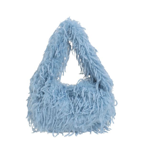 LAGUNAMOON「フェザーフェイクファーBAG」|ハンドバッグ|