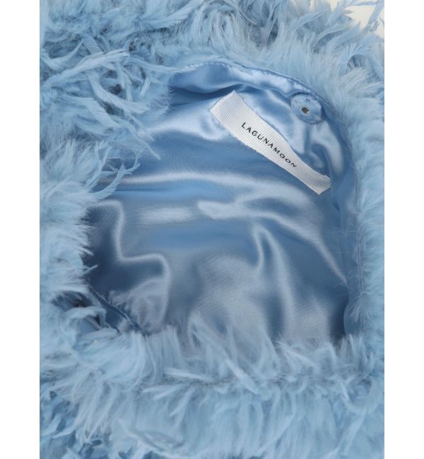 LAGUNAMOON「フェザーフェイクファーBAG」|ハンドバッグ|