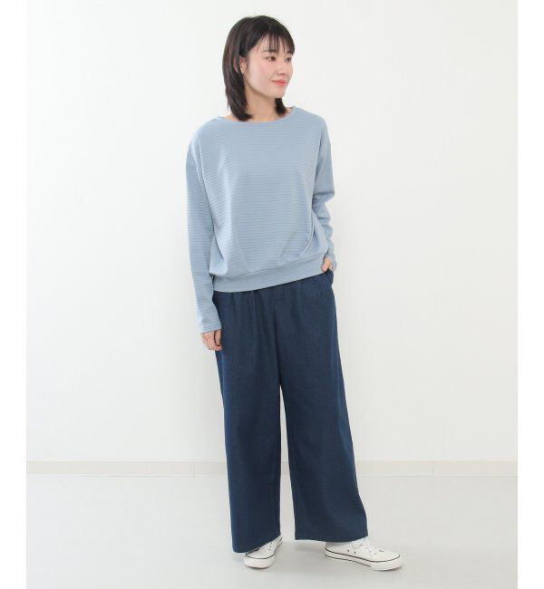 ikka「フロントタックワイドパンツ」|その他|