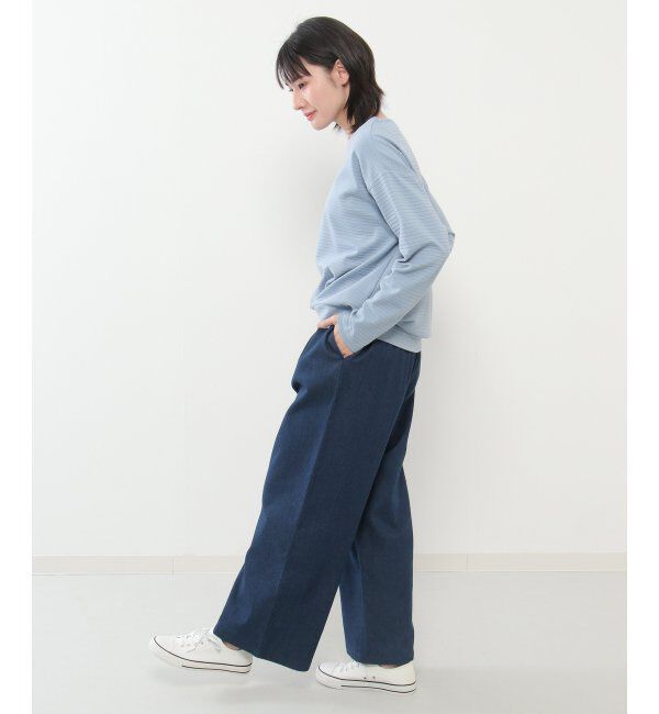 ikka「フロントタックワイドパンツ」|その他|