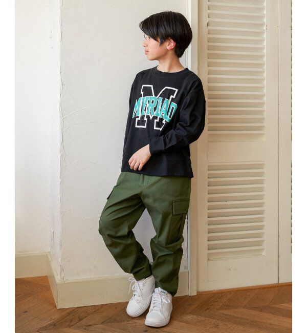 ikka kids「フェイクベルト付きゆるテーパードパンツ（120~160cm）」|その他|