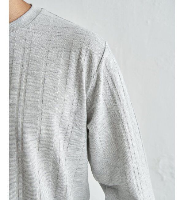 IKKA LOUNGE「リンクスチェックジャカードロンT」|Tシャツ・カットソー|