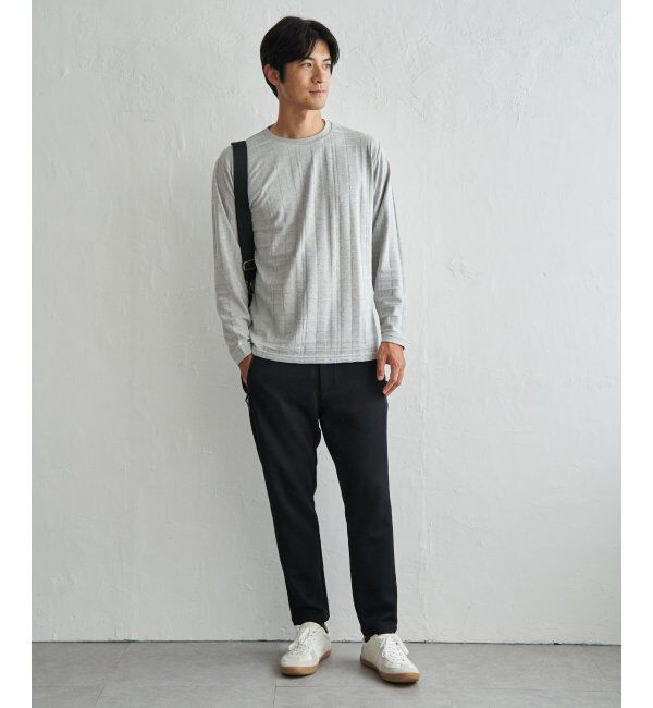 IKKA LOUNGE「リンクスチェックジャカードロンT」|Tシャツ・カットソー|