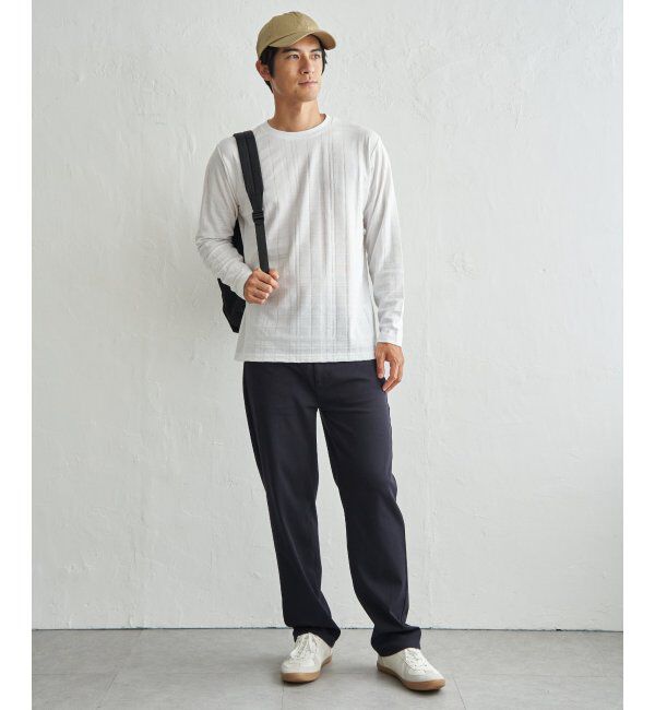 IKKA LOUNGE「リンクスチェックジャカードロンT」|Tシャツ・カットソー|