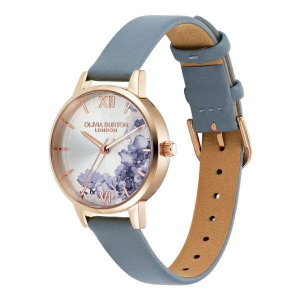 OLIVIA BURTON 「〈OLIVIA BURTON(ｵﾘﾋﾞｱﾊﾞｰﾄﾝ)〉ｼｸﾞﾈﾁｬｰ 30mm ｲﾗｽﾄﾚｲﾃｯﾄﾞ ﾌﾛｰﾗﾙRG＆ ﾁｮｰｸﾌﾞﾙｰﾚｻﾞｰ」|腕時計|