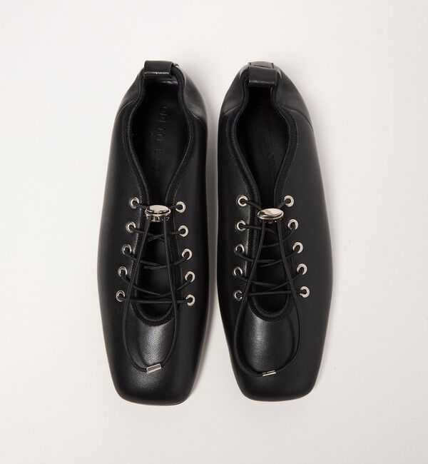 ODETTE E ODILE「ソフトレースアップ フラット10&uarr;」|バレエシューズ|BLACK
