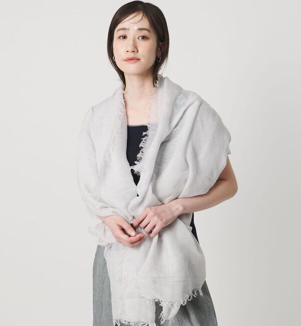 UNITED ARROWS「＜ASAUCE MELER＞R/LI/SI  MRG ストール」|ストール|LT.GRAY