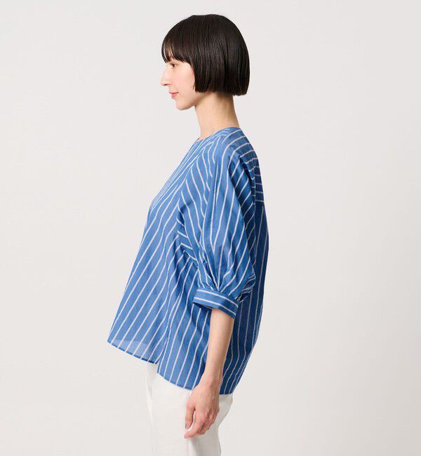 UNITED ARROWS「クリーン ストライプ マリン ブラウス ‐ウォッシャブル‐」|シャツ・ブラウス|