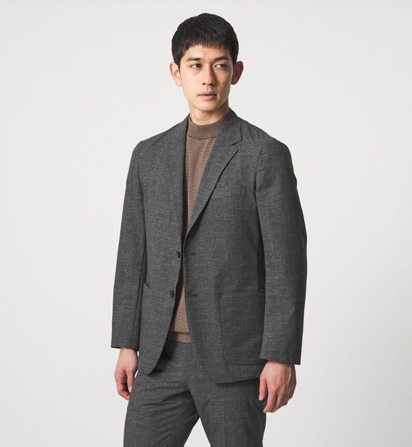 UNITED ARROWS「COOL DOTS プリント シングル 2ボタン テーラードジャケット UA COZY ウォッシャブル 2WAYストレッチ」|テーラードジャケット|