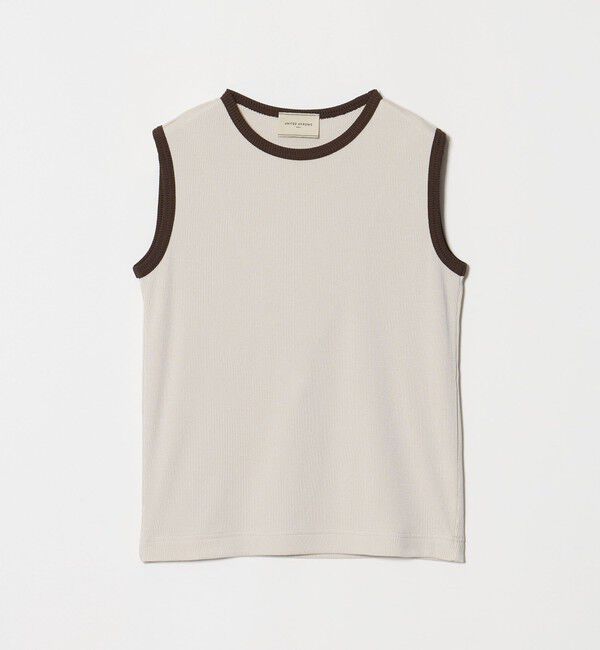 UNITED ARROWS「リブ バイカラーパイピング ノースリーブ Tシャツ」|タンクトップ|