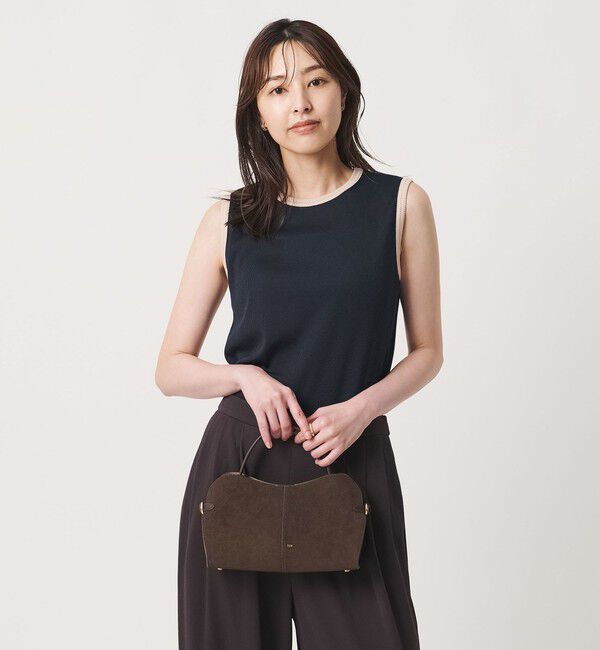 UNITED ARROWS「リブ バイカラーパイピング ノースリーブ Tシャツ」|タンクトップ|