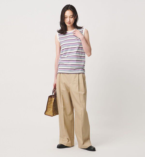 UNITED ARROWS「マルチボーダー ノースリーブ Tシャツ」|タンクトップ|