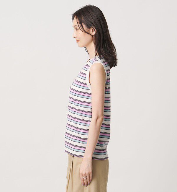 UNITED ARROWS「マルチボーダー ノースリーブ Tシャツ」|タンクトップ|
