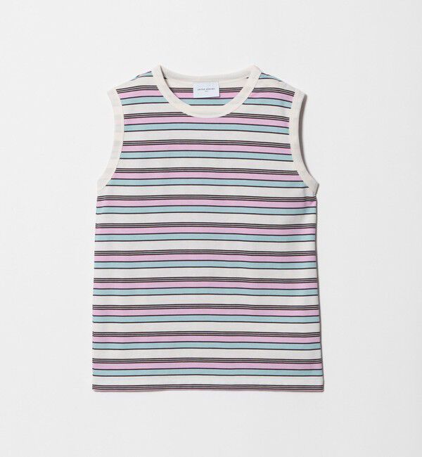 UNITED ARROWS「マルチボーダー ノースリーブ Tシャツ」|タンクトップ|
