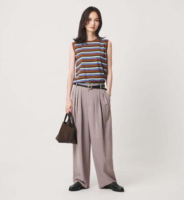 UNITED ARROWS「マルチボーダー ノースリーブ Tシャツ」|タンクトップ|