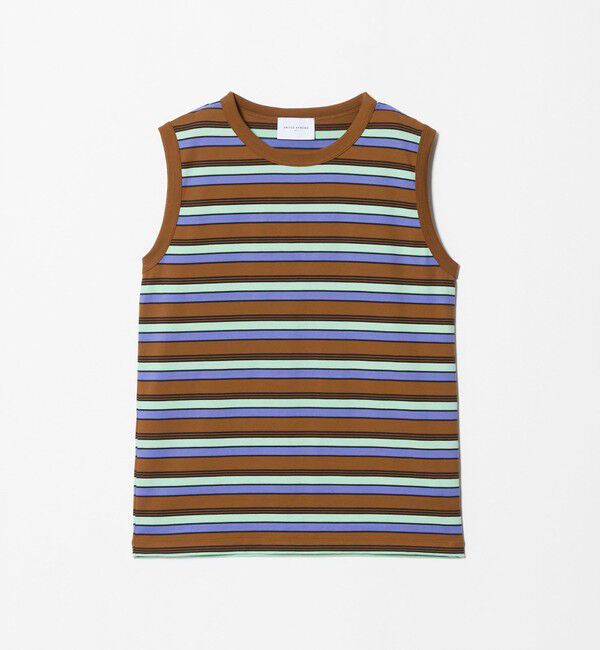 UNITED ARROWS「マルチボーダー ノースリーブ Tシャツ」|タンクトップ|