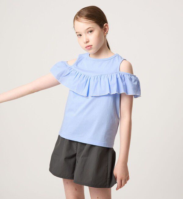 UNITED ARROWS green label relaxing「【スタメンシリーズ】ショルダー ホール Tシャツ / キッズ 100cm-160cm」|Tシャツ・カットソー|