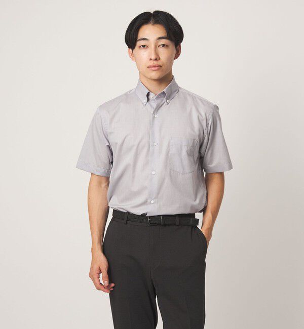 UNITED ARROWS green label relaxing「エブリット TC パナマ スタンダード ボタンダウン ショートスリーブ シャツ -イージーアイロン・通気性-」|シャツ・ブラウス|