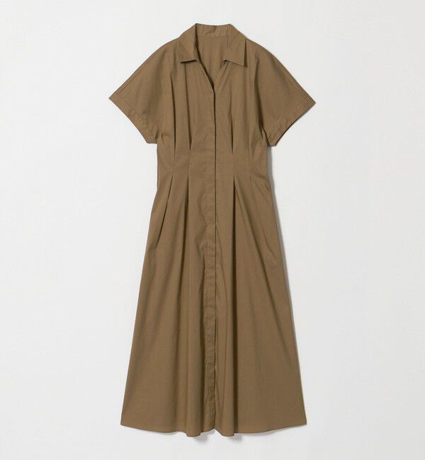 UNITED ARROWS green label relaxing「［size SHORTあり］シャツ襟 フィット＆フレア タック ショートスリーブ ワンピース」|ワンピース|