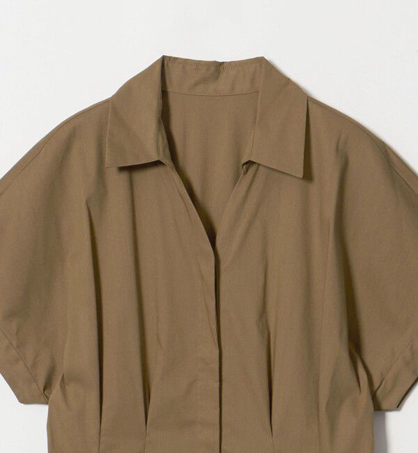 UNITED ARROWS green label relaxing「［size SHORTあり］シャツ襟 フィット＆フレア タック ショートスリーブ ワンピース」|ワンピース|