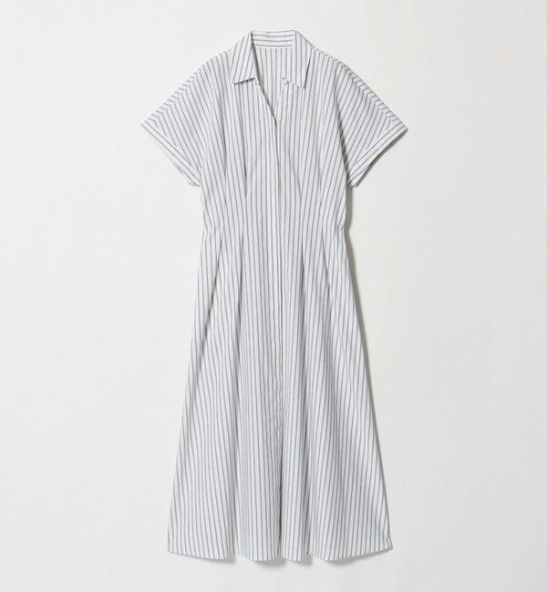 UNITED ARROWS green label relaxing「［size SHORTあり］シャツ襟 フィット＆フレア タック ショートスリーブ ワンピース」|ワンピース|