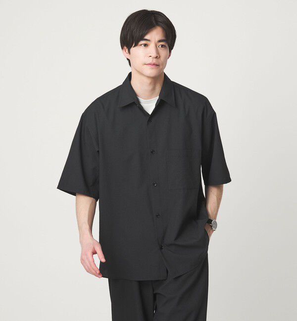 UNITED ARROWS green label relaxing「Dot Air ボックス レギュラーカラー 半袖 シャツ -ストレッチ-」|シャツ・ブラウス|