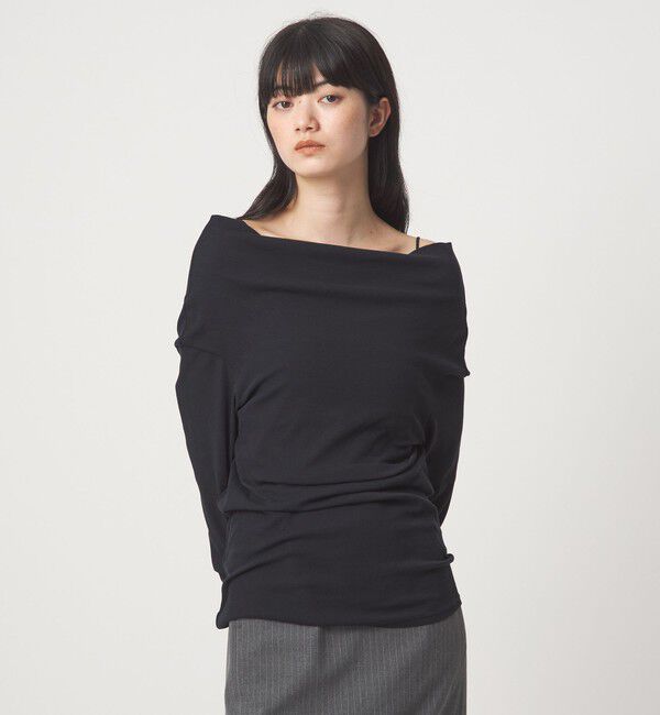 EMMEL REFINES「＜EMMEL REFINES＞EM フライス ルーズフィット オフショルダー カットソー」|Tシャツ・カットソー|