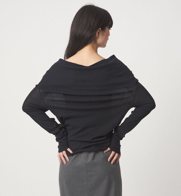 EMMEL REFINES「＜EMMEL REFINES＞EM フライス ルーズフィット オフショルダー カットソー」|Tシャツ・カットソー|