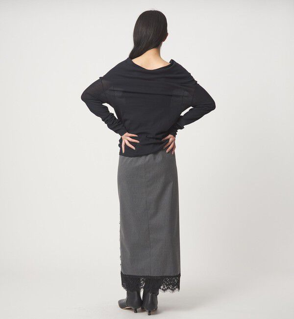 EMMEL REFINES「＜EMMEL REFINES＞EM フライス ルーズフィット オフショルダー カットソー」|Tシャツ・カットソー|