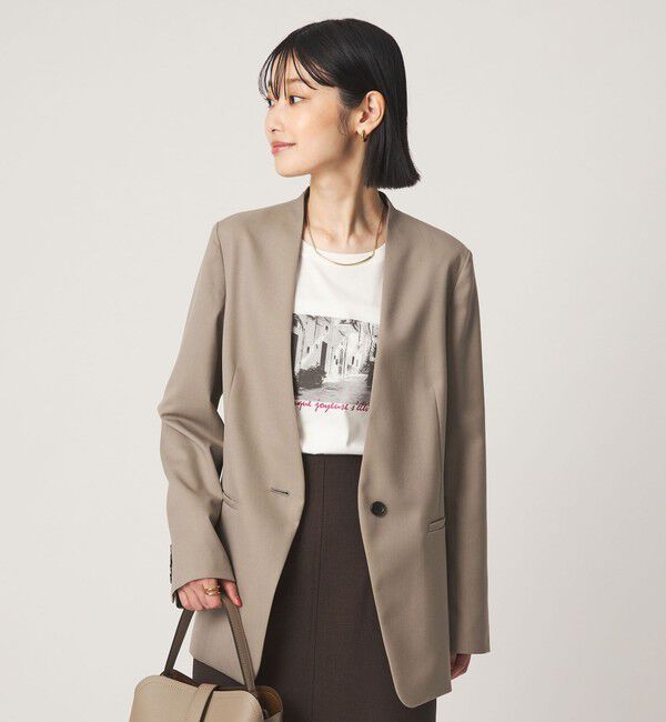 UNITED ARROWS green label relaxing「［size SHORT/TALLあり］Greed グリード ノーラペル ジャケット ウォッシャブル」|ノーカラージャケット|