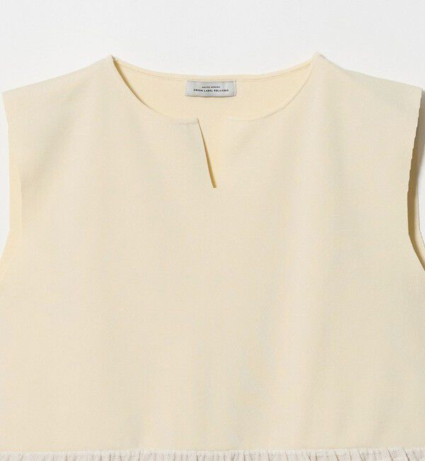 UNITED ARROWS green label relaxing「チュール コンビ フレンチスリーブ ニット」|ニット・セーター|