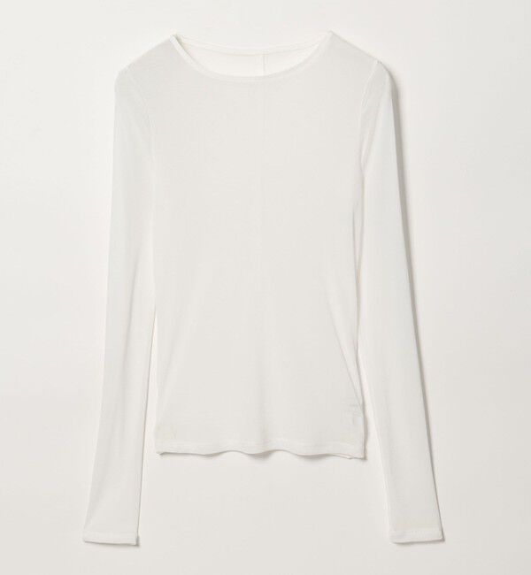 EMMEL REFINES「＜EMMEL REFINES＞EM ソフトチュール シアー クルーネック カットソー」|Tシャツ・カットソー|WHITE